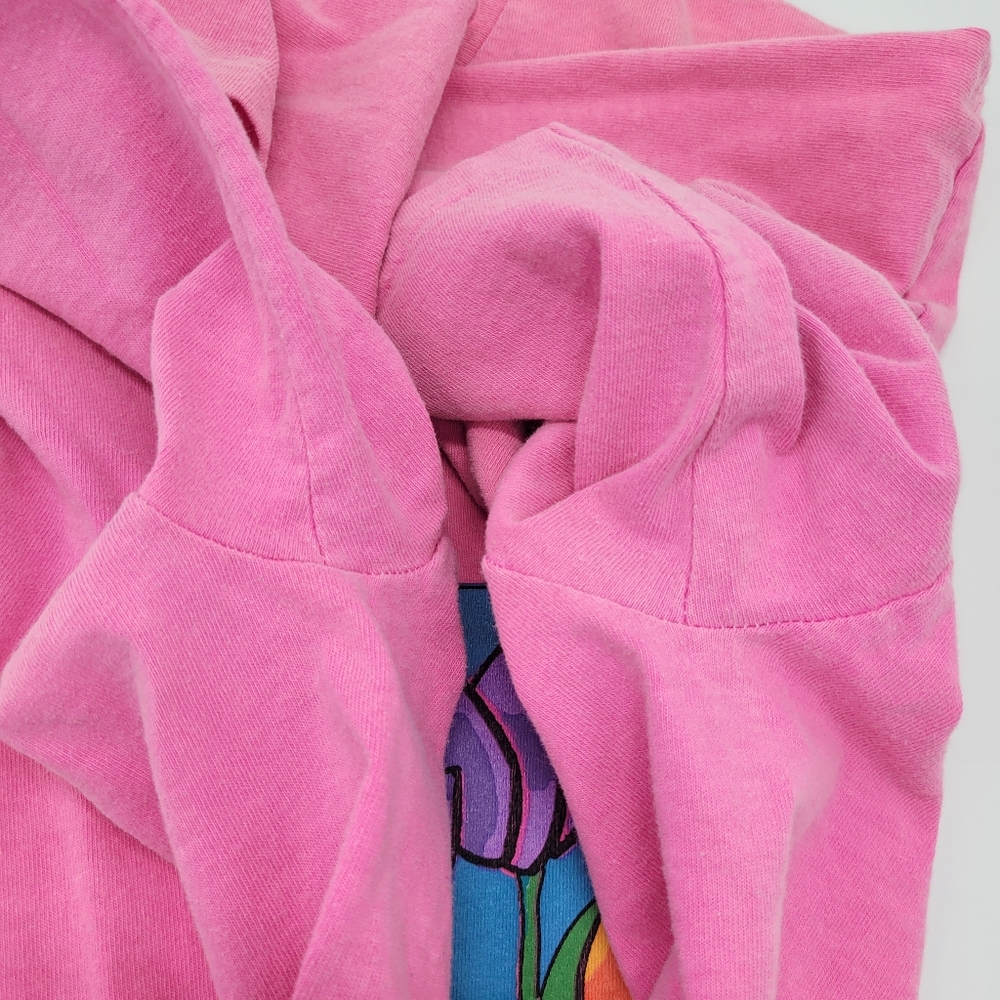 Fresh Produce Vintage Tee Pink Newport Beach Tulip Graphic 1995 V T-Shirt Medium - Picture 9 of 14